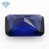Huagang Gema Rectangular Biselado 34# Anillo Azul Nano Piedra Suelta Zafiro Artificial Octagonal Pequeño Piedra Suelta