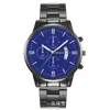 Reloj con correa de acero calendario explosiones transfronterizas esfera grande tres ojos reloj de cuarzo reloj para hombre de negocios transfronterizo fabricantes al por mayor