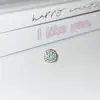 Coleção de Unhas de Osso de Ouvido de Aço Titânio Verde Menta Transparente Pequenas Frescas Microcravejadas com Zircônia Doces Brincos de Trevo de Quatro Folhas