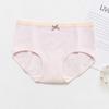 Cuecas Femininas Simples Respiráveis de Algodão Puro Confortáveis Cavas Altas Cor Sólida Algodão Abdominal Virilha de Algodão Roupa Íntima Sem Costura