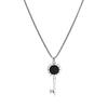 Colgante de llave de estilo coreano romano simple personalizado, collar de acero de titanio para ropa de hombre y mujer, accesorio decorativo para colgar, cadena de suéter