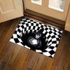 Amazon 3D Visual Payaso Tapete de Piso Decoración de Halloween Tapete de Puerta Vórtice Tapete para Pies Alfombra para Mesa de Centro Tapete de Piso Alcantarilla