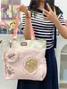 Bolso de hombro sencillo, diseño de caricatura lindo, mochila de estudiante a la moda, portátil para clases y tutorías, bolso cruzado versátil