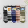 Calcetines de comercio exterior transfronterizos estilo académico coreano japonés para mujer, lindos calcetines de gatito de dibujos animados para otoño e invierno, fabricantes al por mayor