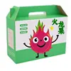[Suministro Directo de Fábrica] Caja de Color Caja de Empaque Personalizada Caja de Regalo de Fruta Pitahaya Corazón Rojo Bolsa de Hombro Personalización de Caja de Color