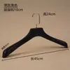 Perchas para Trajes de Adulto, Plástico Negro, Imitación Madera, Antideslizantes, para Hombres y Mujeres, Al por Mayor para Tiendas de Ropa, Logo Disponible, Suministro Exclusivo Transfronterizo