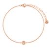 Moda Estilo Ins Coreano Tobillera de Cadena Extremadamente Simple con Diamante para Mujer Acero de Titanio Recubrimiento al Vacío Oro PVD Joyería para el Pie