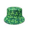 Primavera e verão 2025 Novo chapéu de bacia de guarda-sol do festival irlandês Shamrock St. Chapéu de pescador do dia de São Patrício Cross Border