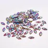 Pena de Cauda de Fênix Longa Colorida Gota d'Água Resina AB 7*15mm 40 Peças Adesivos para Sobrancelha DIY Materiais Artesanais para Roupas
