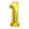 Balão decorativo de folha de alumínio dourado prateado digital de 32 polegadas para aniversário de um mês