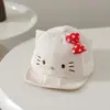 Adorable Gatito Bebé Sombrero de Pico de Pato Venta al por Mayor Lindo Sombrero de Sol de Princesa Sombrero de Verano para Bebé de Malla Media con Ala Suave