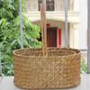 008 Cesta de Algas Marinhas Zhanjiang com Alça Cesta de Flores Decorativa para Ano Novo Dia do Professor Adereço Multifuncional para Festival do Meio do Outono Cesta de Grama Trançada