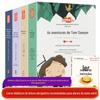 Boa leitura bar o segundo volume do livro extracurricular da sexta série lendo Robinson Crusoé genuíno Robinson Niels cavalgando