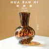 Série Leopardo de Luxo Leve Moderna Vaso Grande de Vidro com Acabamento de Alto Padrão para Flores Hidropônicas, Bambu da Sorte e Decorações de Salgueiro da Neve