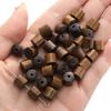 Cuentas de Madera Natural Cuentas Redondas Flores de Pera Tuya Birmana Sándalo Cuentas de Barril Cuentas Sueltas Antiguo DIY Material para Pulseras de Joyería