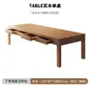 Nuevo Escritorio Grande de Madera Maciza y Mesa de Comedor con Cajones, Mesa de Té Integrada, Escritorio para Estudio y Trabajo en Casa, Mesa Larga