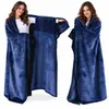 Manta de Manta con Mangas de Otoño/Invierno de Amazon para Dormitorio Hogar Espesa Cálida Manta de Franela Manta de Sofá Manta con Mangas Portátil Siesta