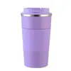 Taza de Café Térmica de Acero Inoxidable 304 Transfronteriza con Cubierta de Cuero, Portátil al Vacío que Conserva el Frío para Deportes al Aire Libre y Montaje en Coche