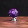 Novas Maçanetas de Cristal Cor Azul Lago Bola de Bolha Maçanetas de Cristal Porta de Armário Gaveta Maçanetas de Furo Único Vendas Diretas da Fábrica
