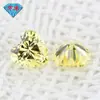 Huagang Gems Zirconia Amarillo Ganso en Forma de Corazón Piedra Suelta 9A, Aretes y Collar de Zirconia Amarillo Limón en Forma de Corazón
