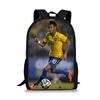 Mochila Messi Mundial de Fútbol Alrededores Mochila Escolar para Estudiantes Gran Capacidad Poliéster Mochila Reductora de Carga Bolsa para Computadora Dibujos Animados