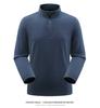 Moletom Masculino de Lã Outono e Inverno Forrado de Lã Espesso Casual Gola Meio Zíper Top de Lã