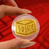 Adesivo de Celular Dourado Novo Estilo Atrai-Fortuna com Verso Adesivo, "Princesa, Por Favor Enriqueça Rapidamente," para Atrair Atenção, Presentear, Atacado e como um Presente Prático