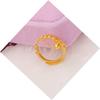 Anillo de cadena de cuentas de latón chapado en oro, joyería de oro de imitación chapada, anillo de dedo vivo para damas de estilo nacional, joyería al por mayor