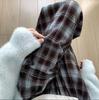 Calça Plaid Quente com Forro de Lã de Cordeiro para Mulheres, Cintura Alta, Caimento Fluido, Calça Casual de Perna Larga, Calça para Casa, Espessada, Alongadora de Pernas