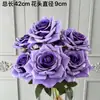Combinação de rosa roxo escuro e hortênsia flores artificiais para decoração de casamento, arranjo floral e materiais DIY