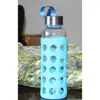 Vaso de Vidrio de una Sola Capa, Vaso Portátil Creativo con Tapa, Antifugas, Botella de Agua Mineral Resistente a Altas Temperaturas, Regalo de Negocios Deportivo