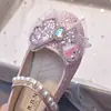 Zapatos de Cuero de Color Puro para Niñas 2026 Nuevo Estilo Primavera Zapatos de Princesa Cola de Pez con Lazo para Niños Suela Suave Zapatos de Perlas