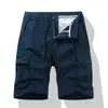 Shorts de Algodão de Verão para Jovens, Estilo Europeu e Americano, Calças de Trabalho Tamanho Grande, Calças Casuais Esportivas Largas para Homens, Comprimento de Cinco Pontos