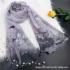 Lenço de Seda Feminino Primavera e Outono Joker Lenço de Seda Chiffon Lenço Estampado Yiwu Pequeno Lenço de Seda Protetor Solar Lenço de Presente Outlet de Fábrica