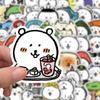 60 novos adesivos decorativos de urso de desenho animado branco fofo DIY criativo para copo, mesa, laptop