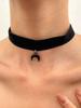 Collar de Franela Negra Nuevo Transfronterizo Femenino Ins Europeo y Americano Creativo Serpiente Flor Collar Lazo Collar Corto