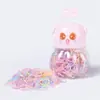 Gomas de Colores para Niños, Fuertes e Irrompibles, Ligas para el Cabello con Diseño de Dibujos Animados en Botella para Niñas, Gomas Desechables para el Cabello