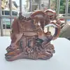 Elefante de madera imitación al por mayor adornos de decoración para el hogar sala de estar elefante de la fortuna regalo de empresa decoración de recepción manualidades