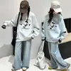 Moletom de Primavera para Meninas Roupas Infantis Transfronteiriças 2026 Novo Modelo Desenho Animado Manga Longa Gola Redonda para Meninas Mais Velhas