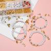 Producto Nuevo Transfronterizo Set de Metal Ccb de 15 Compartimentos Hecho a Mano DIY Cuentas de Letras Separadores Broche de Langosta Material para Pulseras