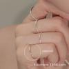 Anillo Simple Liso Coreano Yimo Anillo de Cola Seiko Plata de Ley 925 Anillo Apilable Moda Femenina Popular Mismo Estilo Joyería de Plata Verano