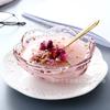 Tazón de Flor de Cerezo de Phnom Penh Tazón de Postre Creativo Japonés con Forma de Pétalo Tazón de Vidrio para Nido de Pájaro Sopa de Azúcar Hogar Tazón Pequeño Colorido