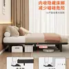 Cama Doble Suspendida Moderna Simple Sin Mesita de Noche Tatami Marco de Cama Individual de Hierro Habitación de Dormitorio Alquiler Marco de Cama de Fila