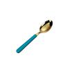 Nuevo cuchillo y tenedor para bistec de acero inoxidable con baño de oro verde oscuro, cuchara, pinza para fideos de sopa japonesa y coreana, mango de cola redonda, vajilla occidental al por mayor