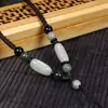 Cordón para Colgante de Jade Hetian, Hilo para Colgante de Jade, Hilo para Adorno de Jade, Cordón para Collar de Hombre y Mujer, Cordón Trenzado Hecho a Mano, Cordón Ajustable