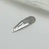 Clip Oval de Acero Inoxidable Engrosado Forma de Gota de Agua Clip BB Base para Pinza de Pelo de Dibujos Animados DIY Accesorios para Tocados Venta al por Mayor