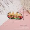Parches Bordados de Comida de Dibujos Animados, Parches Bordados Autoadhesivos de Hamburguesa y Donut para Ropa, Accesorios Decorativos, Fabricante Mayorista