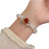 Pulsera de bambú estilo chino nuevo con marca Fu para niñas, diseño de nicho estilo ins, pulsera retro de alta gama, pulsera para novia