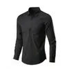 Camisa Blanca para Hombre, de Manga Larga, Anti-arrugas, Formal de Negocios, Corte Ajustado, Estilo Coreano, Camisa de Traje Casual Profesional, Ropa de Trabajo, Blanca para Hombre
