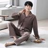 Pijama Masculino Inverno Fleece Coral Espessado com Forro de Fleece Outono e Inverno Ilha Fleece Tamanho Grande Fleece Fino Flanela Roupas de Casa